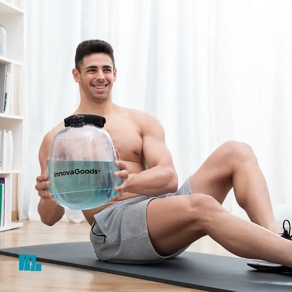 Kettlebell à Eau Gonflable avec Guide d’Exercices Bigbuy