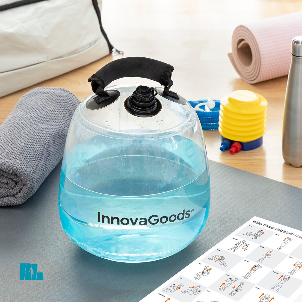 Kettlebell à Eau Gonflable avec Guide d’Exercices Bigbuy
